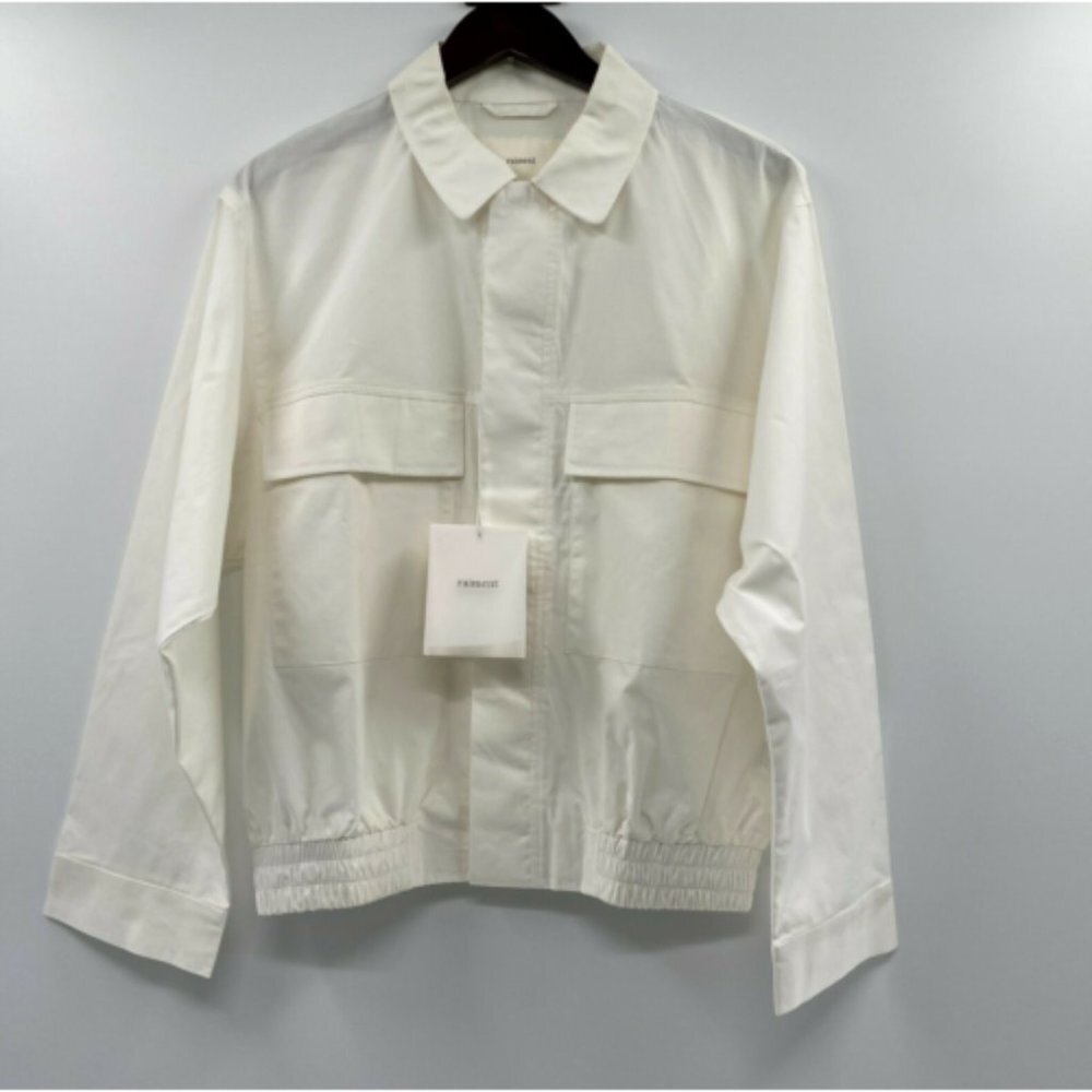 Raiment Men's Police Button Up Shirt Long Sleeve White sz S Cotton Pockets NWT